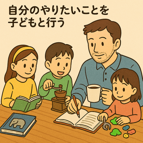 自分のやりたいことを子どもと行うをパパ